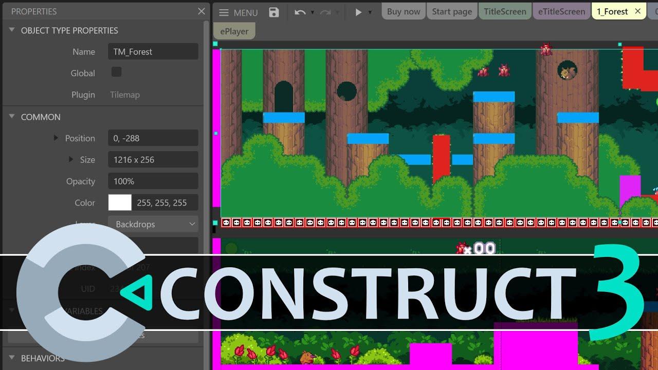 Tutorial de Desenvolvimento de games 2D grátis - Introdução ao Construct 3  (Crie Jogos do Zero Absoluto)